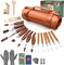Wood Carving Kit for Adults & Teens – 31-Piece Whittling Tools Set with Pre-Carved Basswood Blanks, Sharpening Stone & Leather Roll – Beginner-Friendly Woodworking Kit